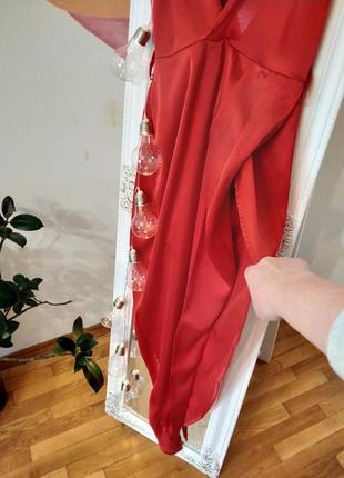 Эксклюзив атласное красное платье для фотосессий9 фото