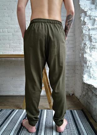 Чоловічі літні брюки з натурального льону, лляні штани, лляні брюки, льняные штаны4 фото