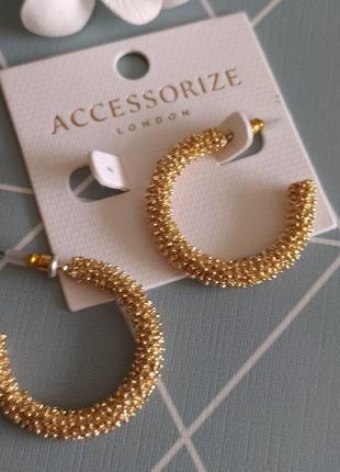 Структурні сережки кільця, серьги гвоздики, серьги кольца accessorize с сайта asos3 фото