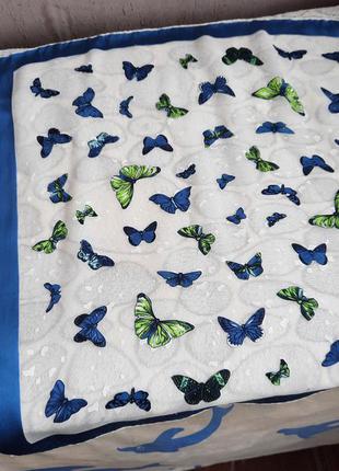 Шёлковый платок с бабочками2 фото