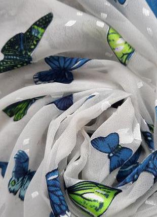 Шёлковый платок с бабочками7 фото
