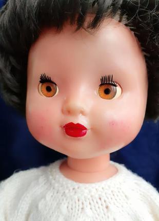 Лялька оленка срср київської фабрики іграшок перемога радянська вінтаж велика 55 см рідкісна на гумках чорні волосся4 фото