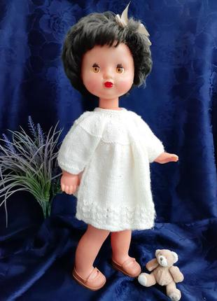 Лялька оленка срср київської фабрики іграшок перемога радянська вінтаж велика 55 см рідкісна на гумках чорні волосся3 фото
