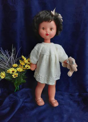Лялька оленка срср київської фабрики іграшок перемога радянська вінтаж велика 55 см рідкісна на гумках чорні волосся1 фото