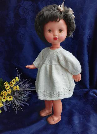 Лялька оленка срср київської фабрики іграшок перемога радянська вінтаж велика 55 см рідкісна на гумках чорні волосся2 фото