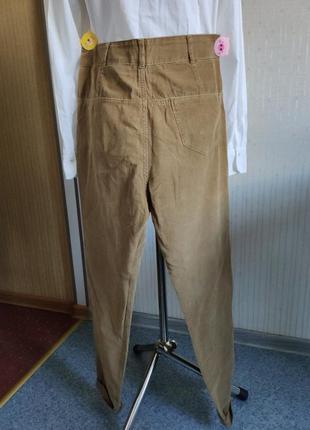 Zara брюки вельветовые коричневые багги мом5 фото