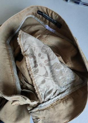 Zara штани вельветові коричневі баггі мом8 фото