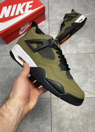 Кросівки nike air jordan 4 green black.