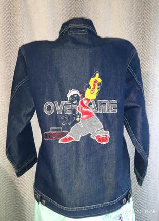 Детская джинсовая куртка с вышивкой, пиджак, жакет на мальчика, на девочку overgame6 фото