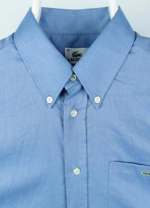 Оригинальная классическая рубашка lacoste regular fit blue shirt2 фото