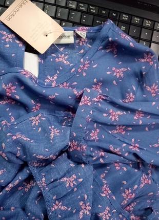 Распродажа! цветочная блуза вискоза 42-44 германия blue motion5 фото