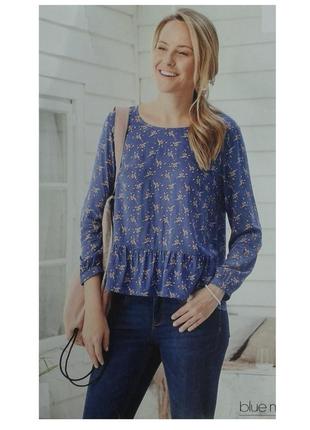 Розпродаж! квіткова блуза віскоза 42-44 німеччина blue motion