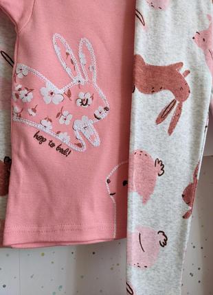 Пижама для девочки картерс carter's (сша) футболка шорты кавуни арбузи кролик зайчики4 фото