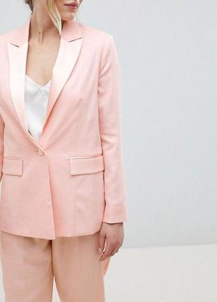 Новий!ошатний костюм в кольорі пудра/подовжений блейзер/спідниця– міні asos2 фото