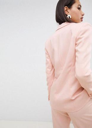 Новий!ошатний костюм в кольорі пудра/подовжений блейзер/спідниця– міні asos3 фото