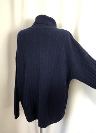Темносиний свитер с горлом шерсть3 фото