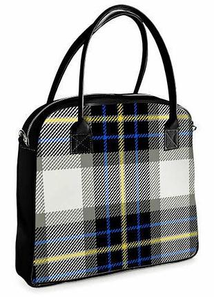 Сумка женская большая oxford клетка 32x30x9 см (oxf_fm005_bl)