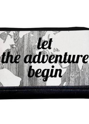 Косметичка дорожная женская lovely let the adventure begin 26x15x8 см1 фото