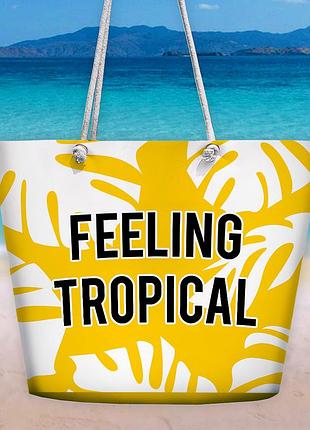 Пляжная сумка malibu feeling tropical 50х36х15 см (mal_20j033)