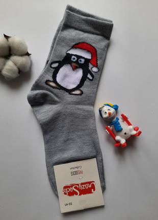 Набір 4 шт. шкарпетки жіночі високі новорічні crazy socks3 фото
