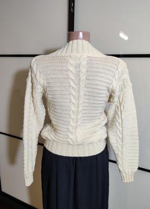 Чудесный вязаный шерстяной теплый свитер5 фото