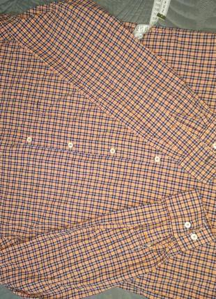 Рубашка котон котоновая 💯сорочка клетка нарядная фотоссесия новогодняя марк ополо2 фото