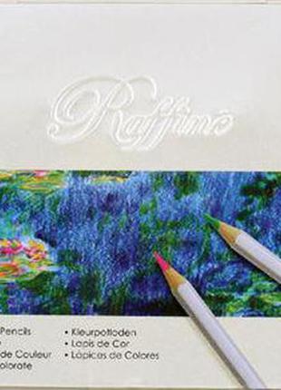 Карандаши цветные marco raffine 12 цветов в металлическом пенале 7100-12tn