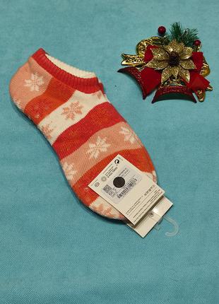 Красивые тёплые домашние носочки c&a размер 39/42 с тормозами1 фото