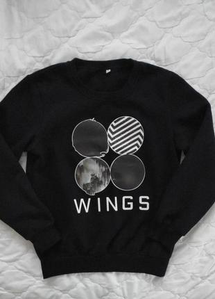 Теплый свитшот bts wings s-m2 фото