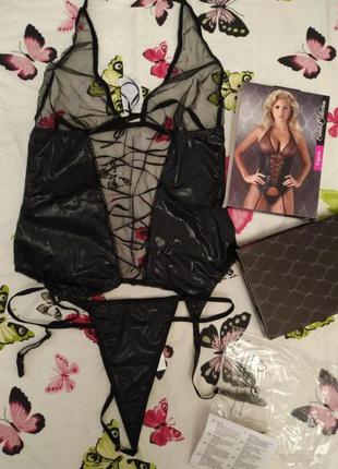 Корсаж с подвязками для чулок strapshemd cami suspender cotteli collection