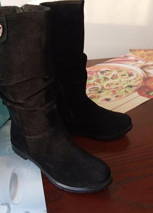 Нові чоботи замш євро зима 36р