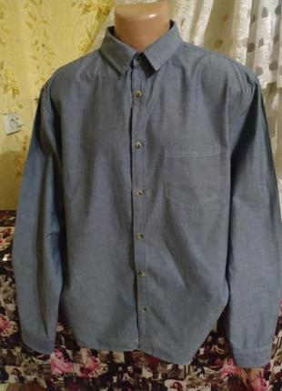 Классическая рубашка мужская джинсовая2 фото
