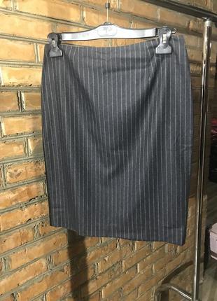 Спідниця з натуральної вовни сірий luisa spagnoli