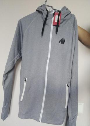 Худі з капюшоном на блискавці gorilla wear bridgeport zipped hoodie xxl сіре