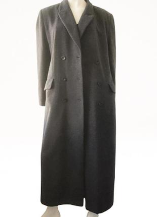 Длинное (133 см) двубортное пальто, шерсть с кашемиром, vittoria verani, германия2 фото