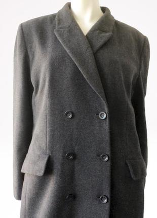 Длинное (133 см) двубортное пальто, шерсть с кашемиром, vittoria verani, германия6 фото