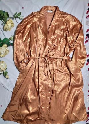 Цегляний халатик, атласний поліестер