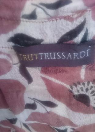 Хусточки trussardi і сумочка бежеві квіти7 фото