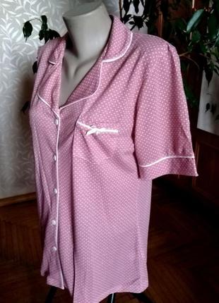 Трикотажная шелковистая блуза, турция, размер-l-xl3 фото