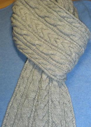 Мужской шарф "манхеттен" ручной работы. шерсть. отличная идея подарка!2 фото