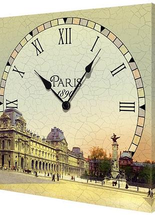 Годинники настінні на полотні paris 35х35х4,2 см (ch_k_14i017)