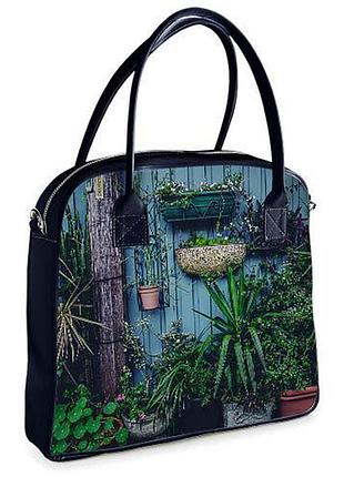 Сумка жіноча велика oxford вазони 32x30x9 см (oxf_tro023_tsi)
