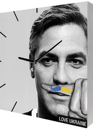Годинники настінні на полотні love ukraine 35х35х4,2 см (ch_o_ukr003)