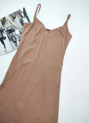 Новое платье миди в бельевом стиле карамельного цвета estilo diani.6 фото