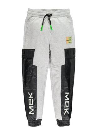 Спортивные брюки со вставками для мальчика mek  211mhbm009-804 серые с черным  152-170