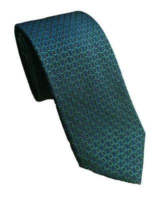 Классический шелковый мужской галстук voronin  8 см зеленый 10427