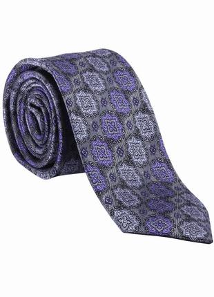 Классический шелковый мужской галстук voronin v6004  8 см серо-фиолетовый  17374