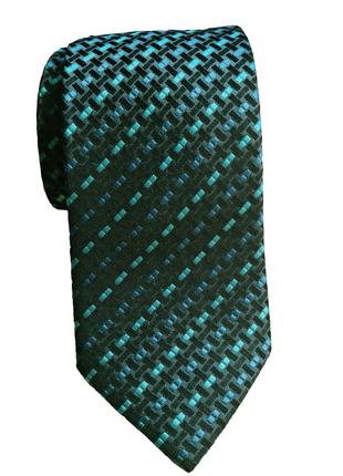 Классический шелковый мужской галстук voronin  8 см зеленый 10428