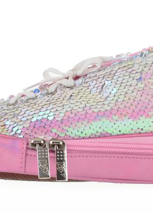 Пенал мягкий yes tp-24  ''sneakers with sequins'' pink
