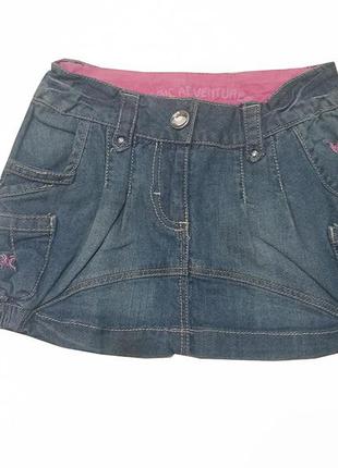 Дитяча спідниця джинс міні для дівчинки 92-152 см3 фото